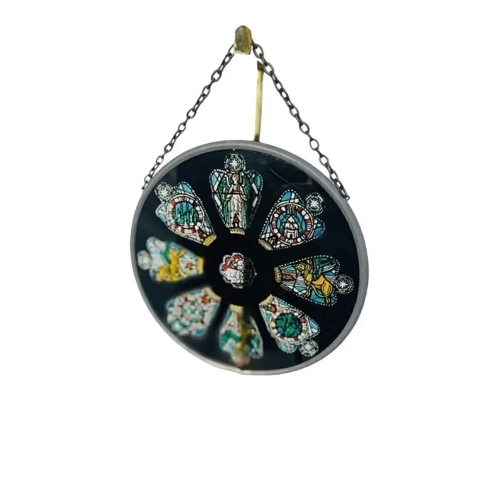 Winged Heart Stained Glass St. David's Cathedral Rose Window Suncatcher